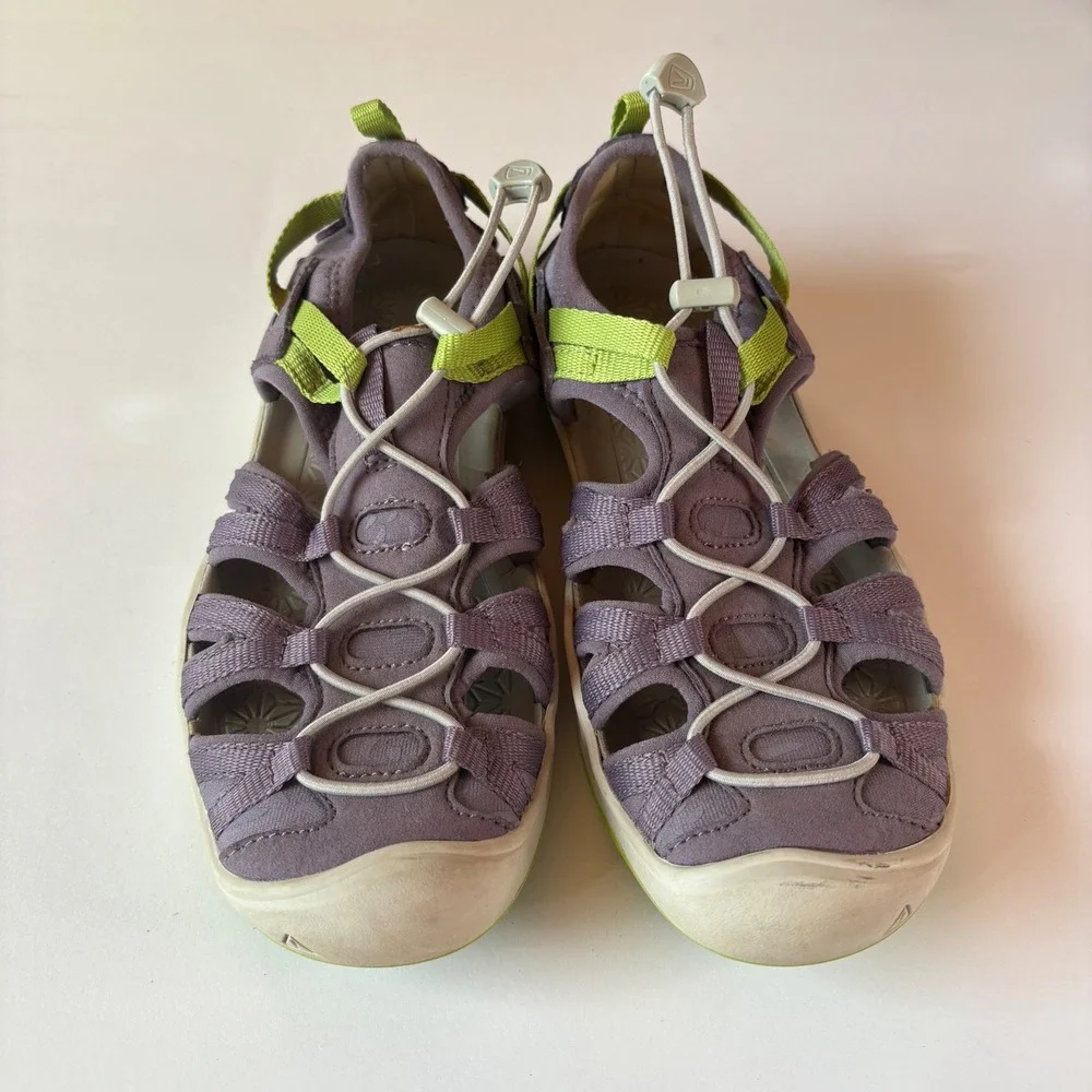 Keen Kids' Moxie Water‎ Sandals Purple Green Athletic Shoes Size 3 Youth Water